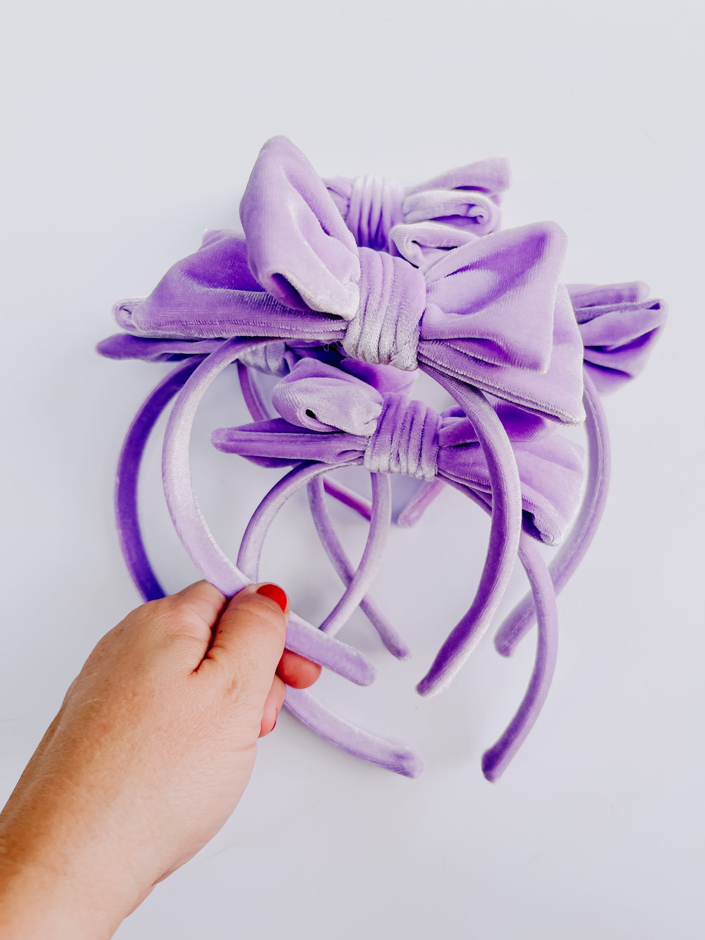 Lilac Velvet Bow Headband