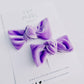 Lilac Velvet Knot Bow Pigtails