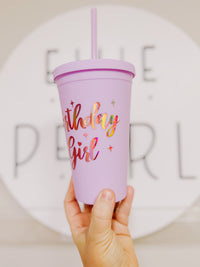 Birthday Girl Lilac Purple Tumbler Cup