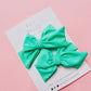 Teal Small Pigtail Swim Bows