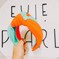 orange/teal knotted headband for girls and women