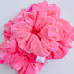 Hot Neon Pink Oversized Velvet Scrunchy