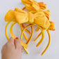 Yellow Velvet Bow Headband