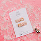 Pink Snowman Pigtail Snap Clip Set
