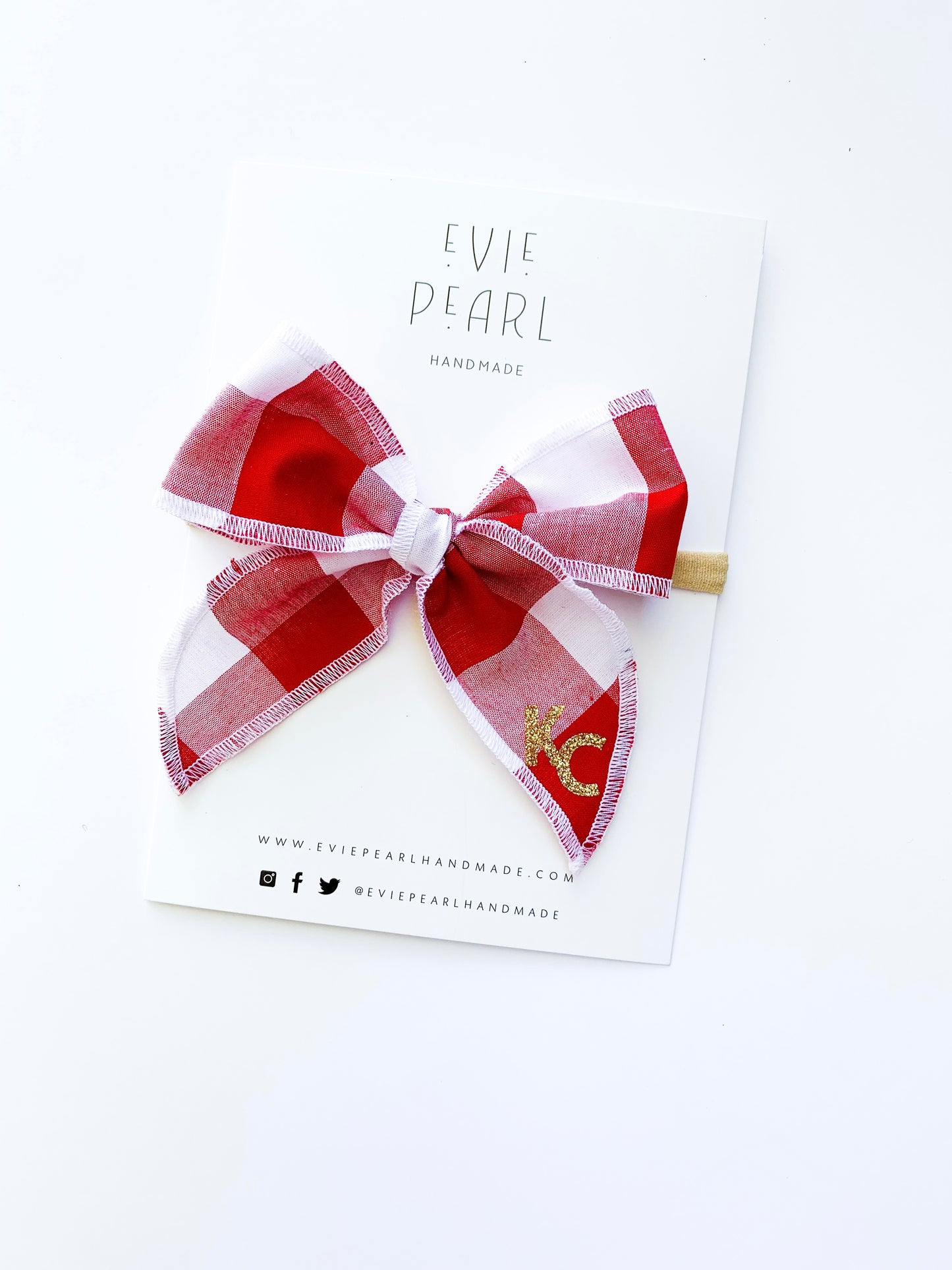 Red Plaid KC Medium Bow