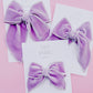 Lilac Velvet Bow