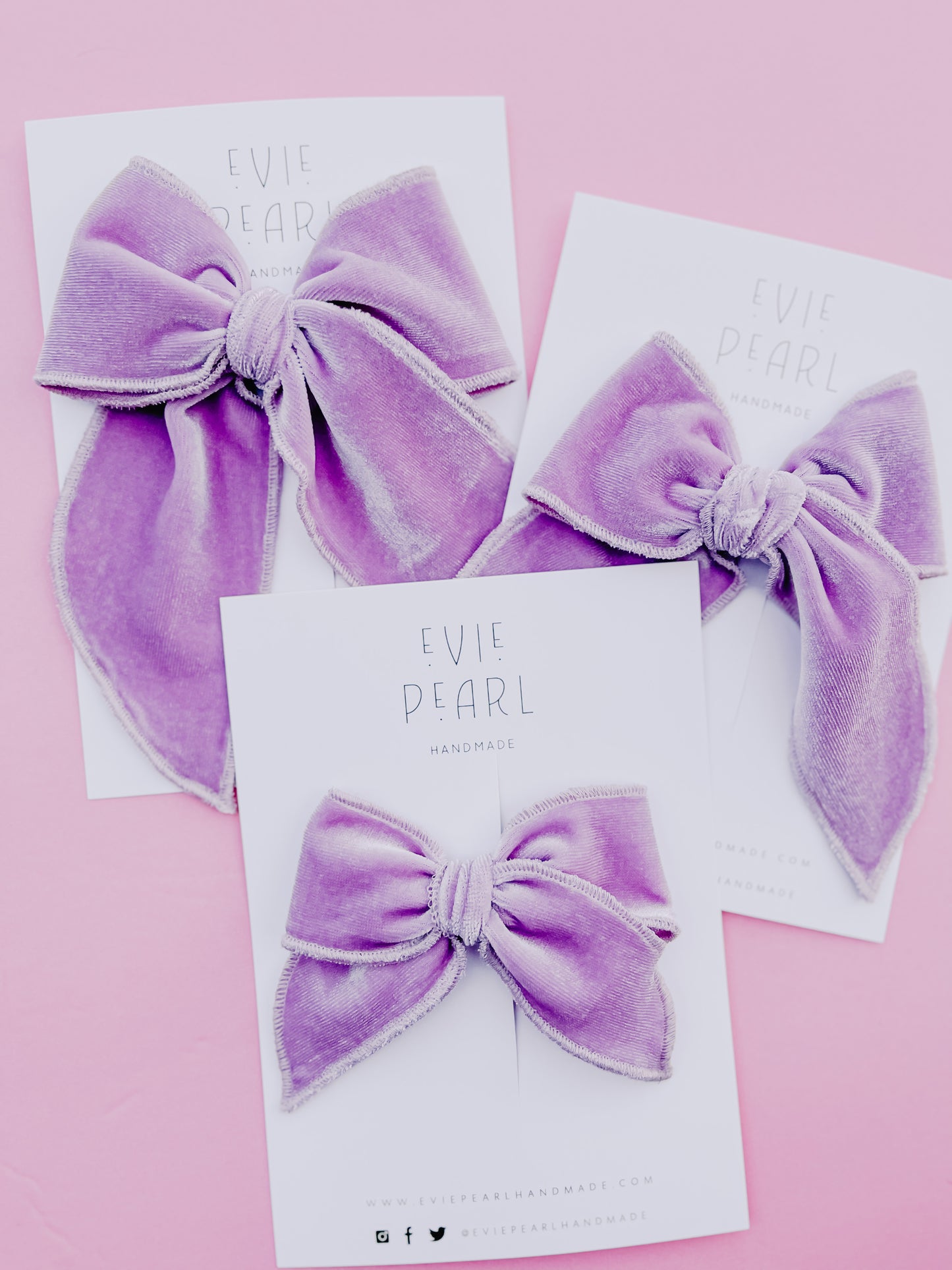 Lilac Velvet Bow