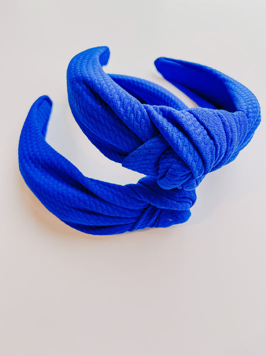 Royal  Blue Knotted Headband for Girls & Women