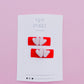 Red Double Heart Pigtail Snap Clip Set