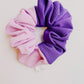 Oversized Purple/Light Purple Colorblock Scrunchie