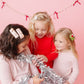 Pink Snowman Pigtail Snap Clip Set