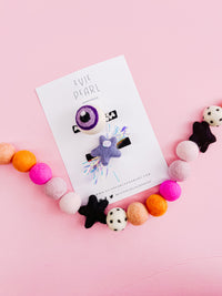 Purple Eyeball Star Clip Set