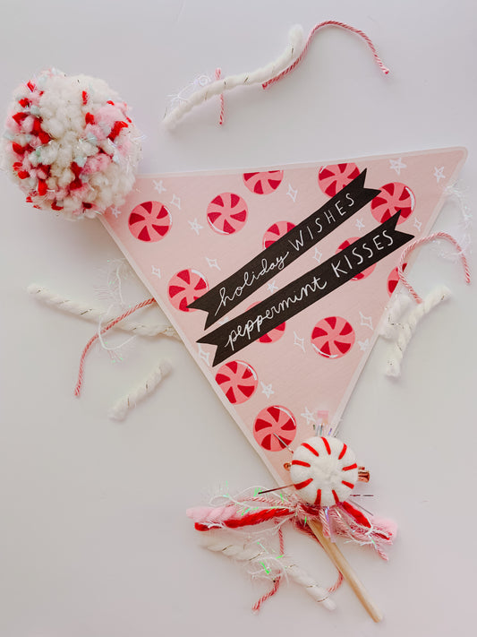 Peppermint Kisses Printable Flag