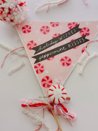Peppermint Kisses Printable Flag