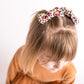 Kansas City Leopard Red Gold Knot Bow Pigtail Set