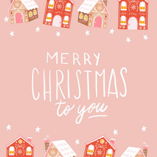 Merry Christmas Gingerbread House Printable Print