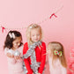 Pink Snowman Pigtail Snap Clip Set