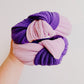 Light Purple/ Purple KSU Wildcat Knotted Headband for Girls & Women
