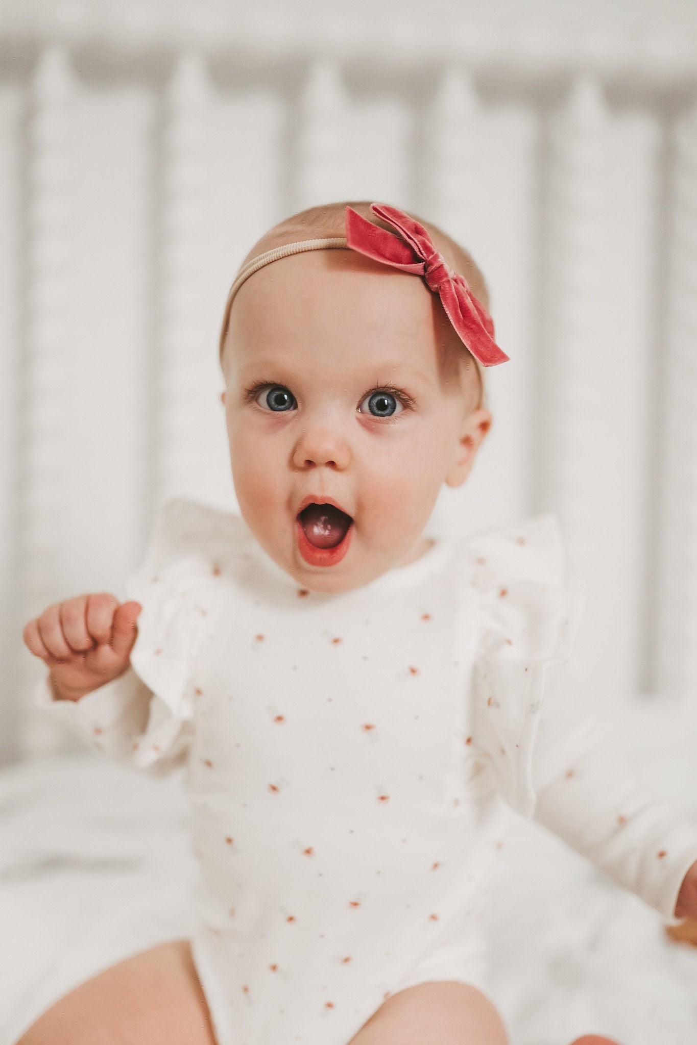 Newborn Baby Trio Headband Set- cream velvet, mauve velvet & pink ribbon