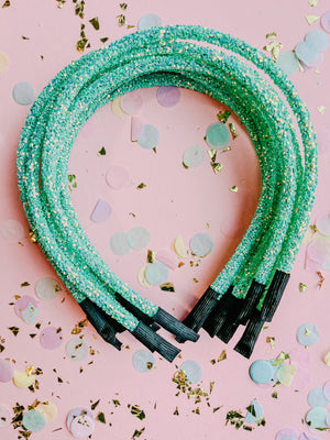 Jade Green Glitter Headband