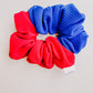 Oversized Red/Royal Blue KU Jayhawk Scrunchie