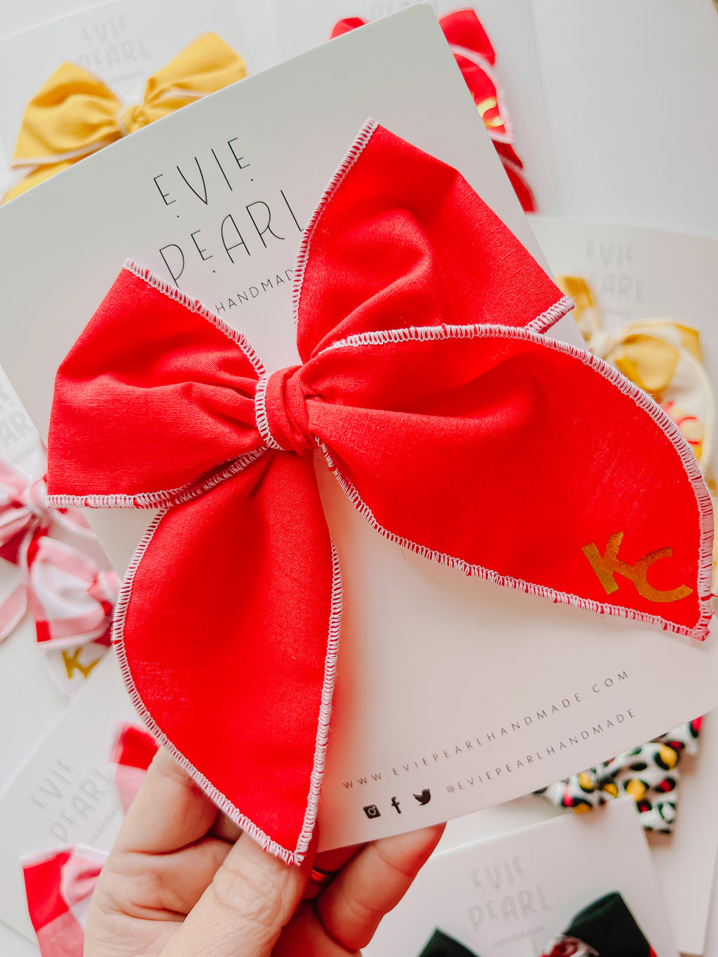 Red KC Oversized Bow