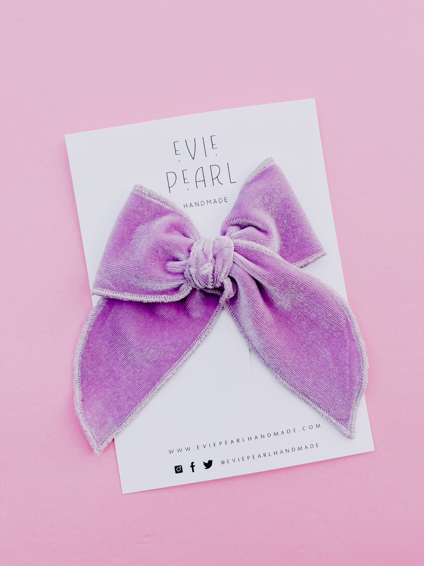 Lilac Velvet Bow