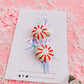 Red Peppermint Candy Cane Pigtail Hair Clips With Tinsel