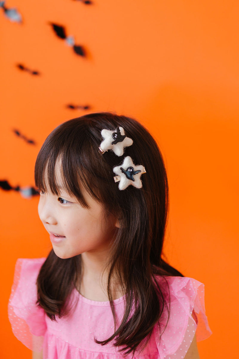 Felt White Star Ghost Pigtail Set