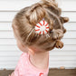Red Peppermint Candy Cane Pigtail Hair Clips With Tinsel