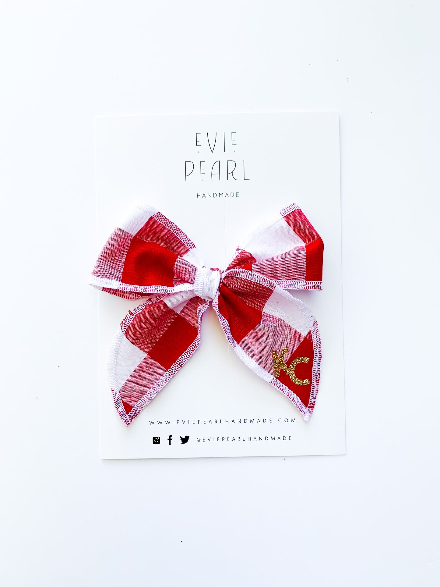 Red Plaid KC Medium Bow