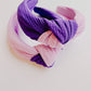 Light Purple/ Purple KSU Wildcat Knotted Headband for Girls & Women