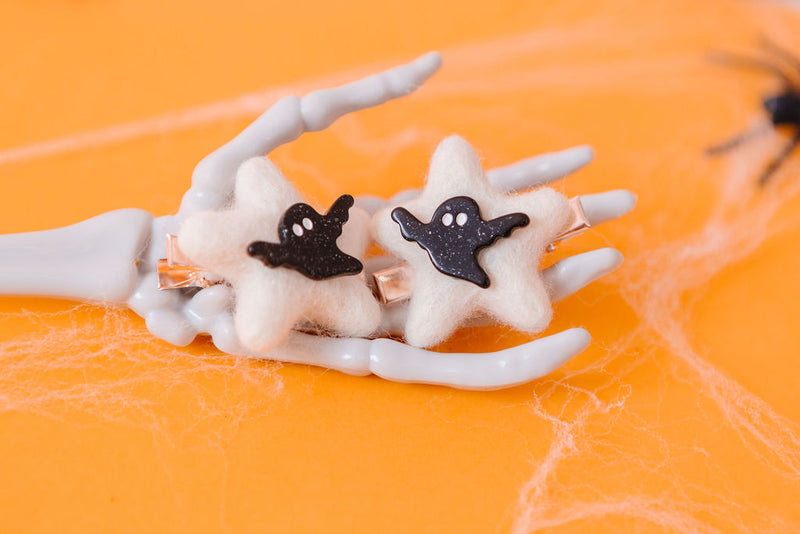 Felt White Star Ghost Pigtail Set