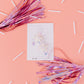 White sequin star tinsel pigtail clip set
