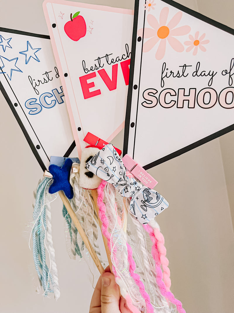 Stars First Day of School Printable Flag
