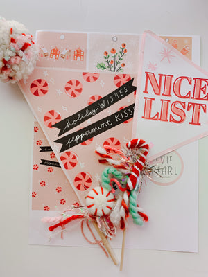 Peppermint Kisses Printable Flag