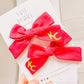 Red KC Medium Pinwheel Pigtail Set