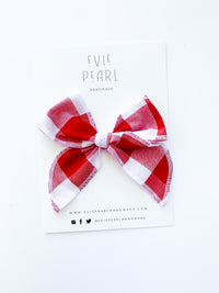 Red Plaid Bow