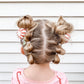 Red Peppermint Candy Cane Pigtail Hair Clips With Tinsel