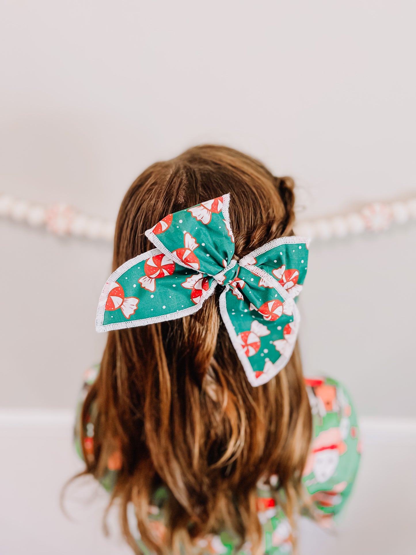 Green Peppermint Oversized Bow