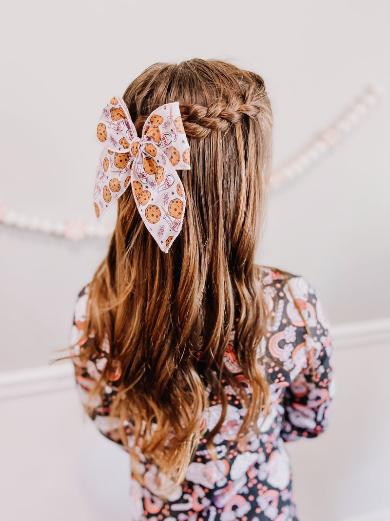 $5 Milk & Cookies Oversized Bow