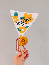 Best Teacher Ever Flag