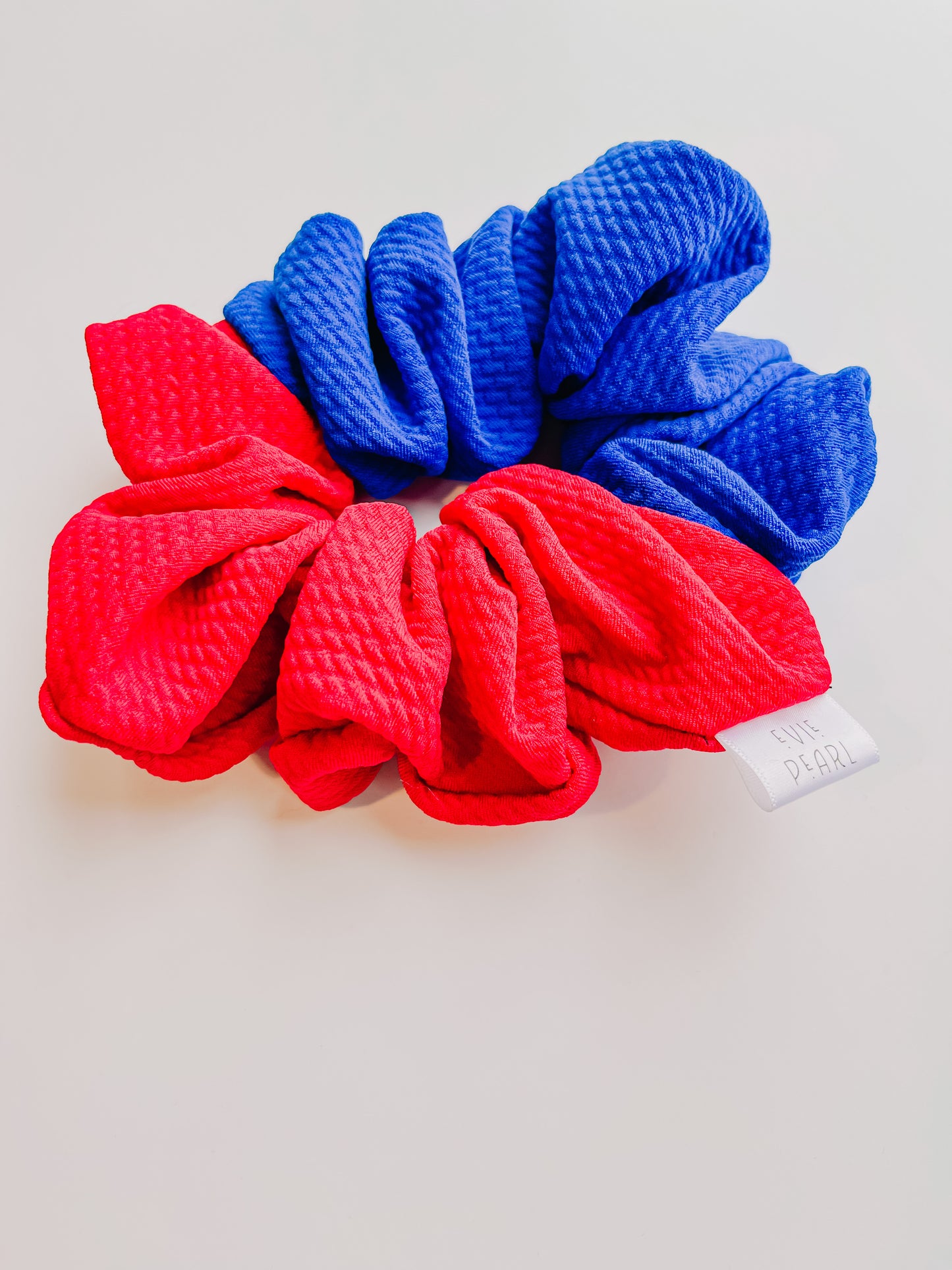 Oversized Red/Royal Blue KU Jayhawk Scrunchie