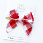 Red Plaid Bow