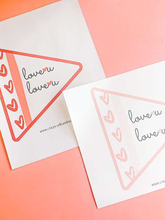 Love U Love U Flag Digital Download