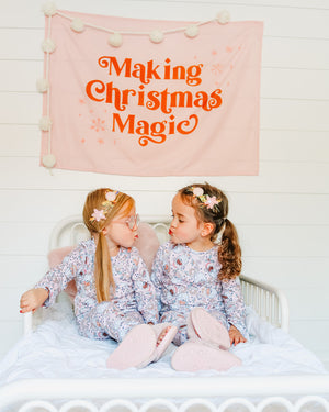 Light Pink Peppermint Pigtails with Tinsel