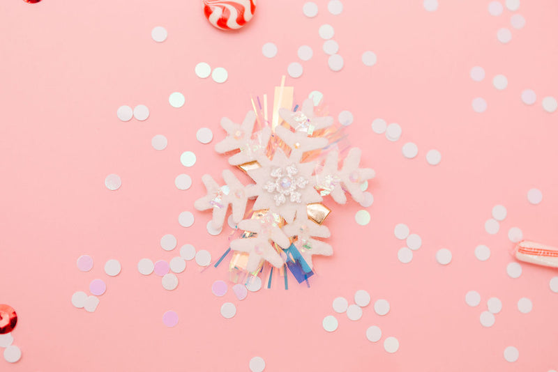 White Snowflake Hair Clip