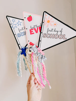Stars First Day of School Printable Flag